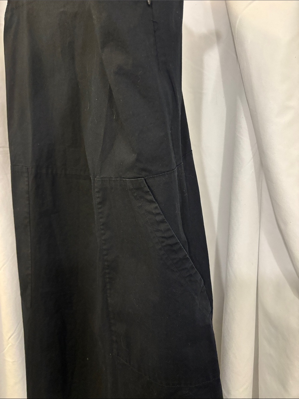 Eileen Fisher Black Dress with White Label - Picture 3 of 4
